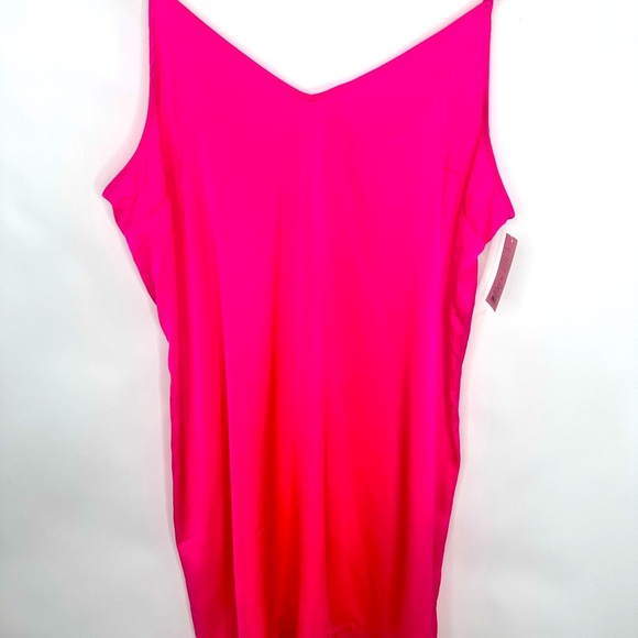 Two sleeveless slip dresses 1 solid pink and 1 floral both size XL - Picture 3 of 16